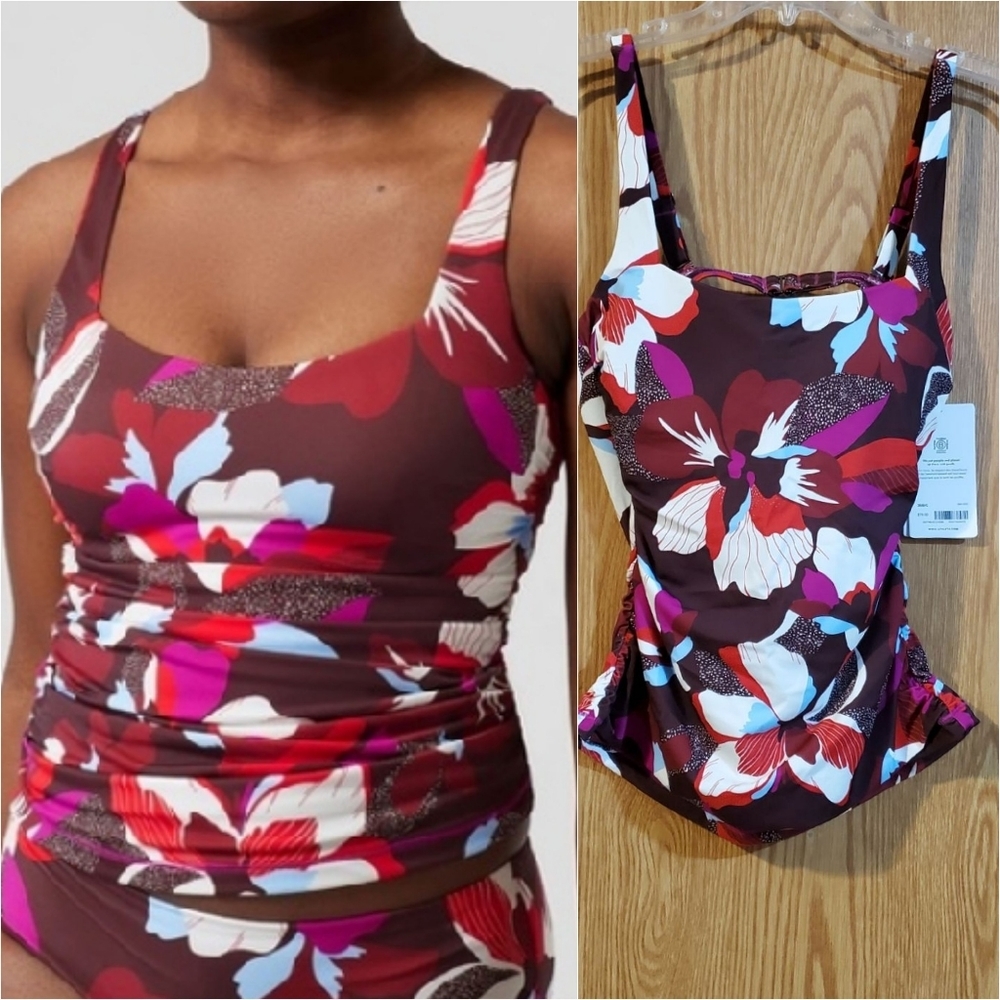 Athleta square neck tankini